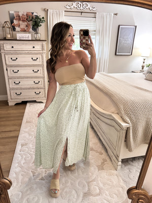 Know Me Best Center Slit Maxi Skirt