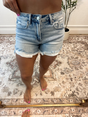 Avery High Rise Distressed Shorts