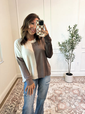 Time To Thrive Colorblock Sweater