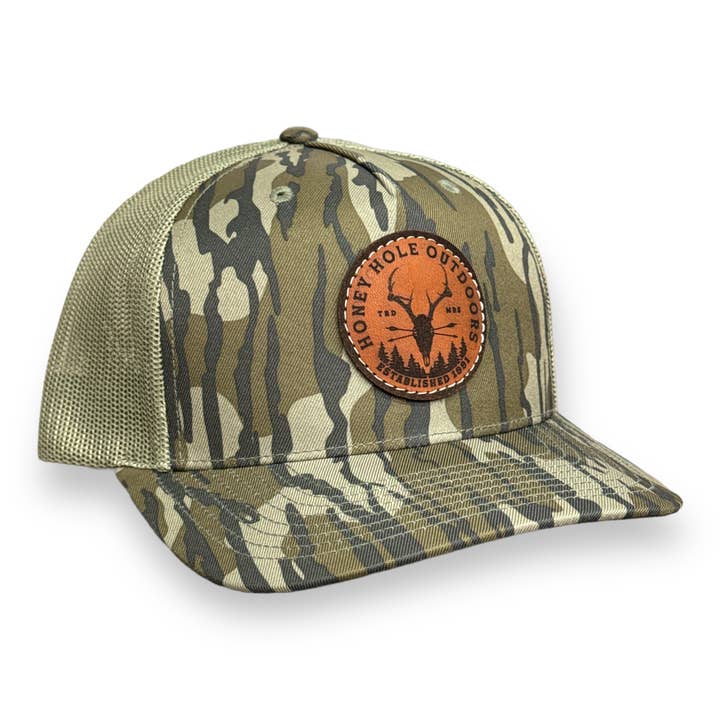 Dead Shot Leather Patch Men's Hat - Camo