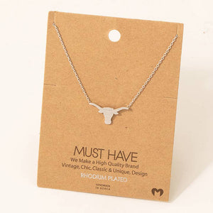 Dainty Bull Head Necklace