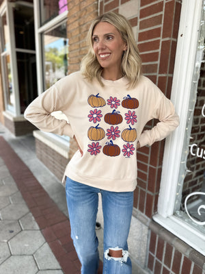 Pumpkins & Florals Pullover