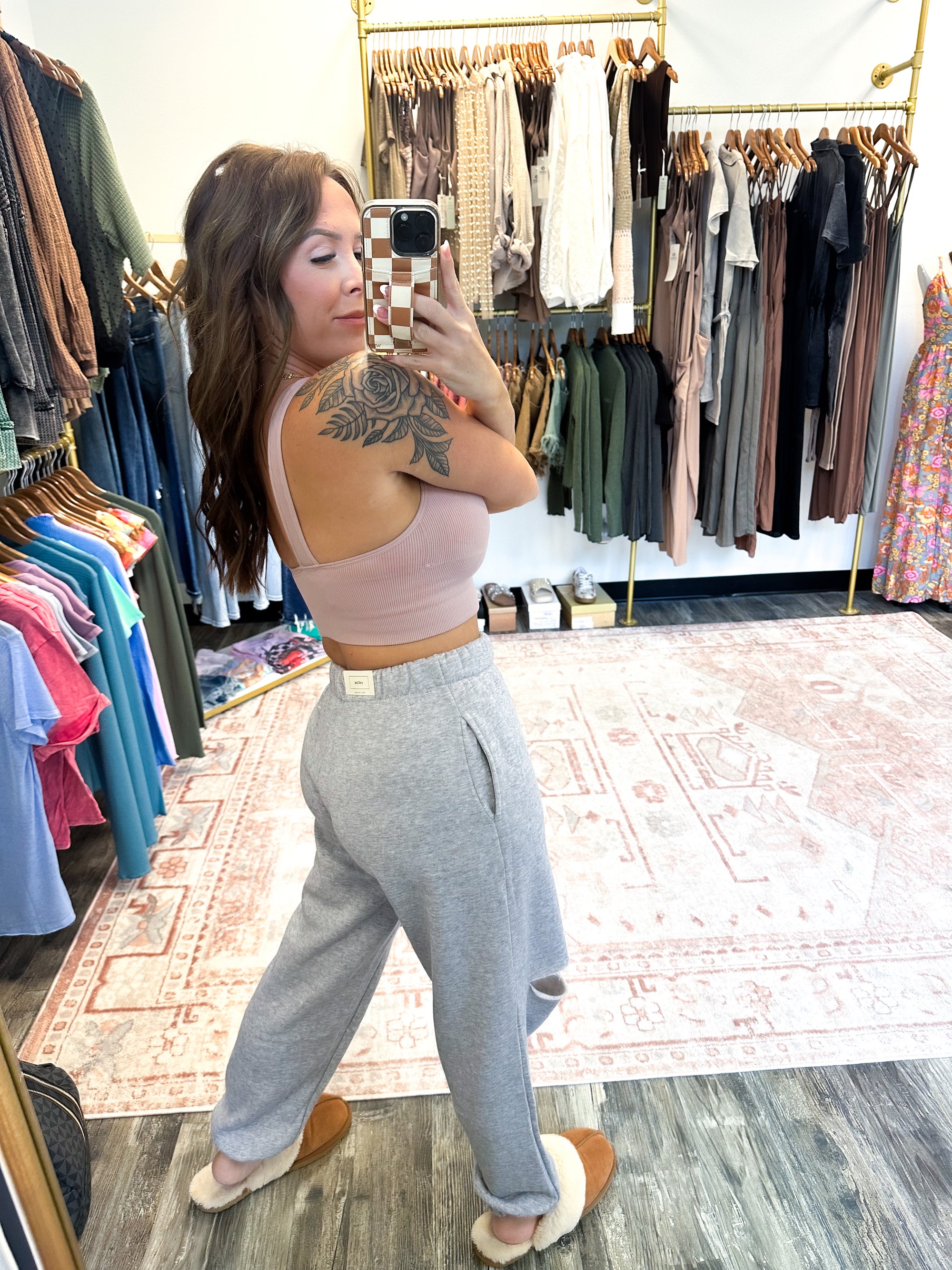 In a Daze Distressed Joggers - Gray