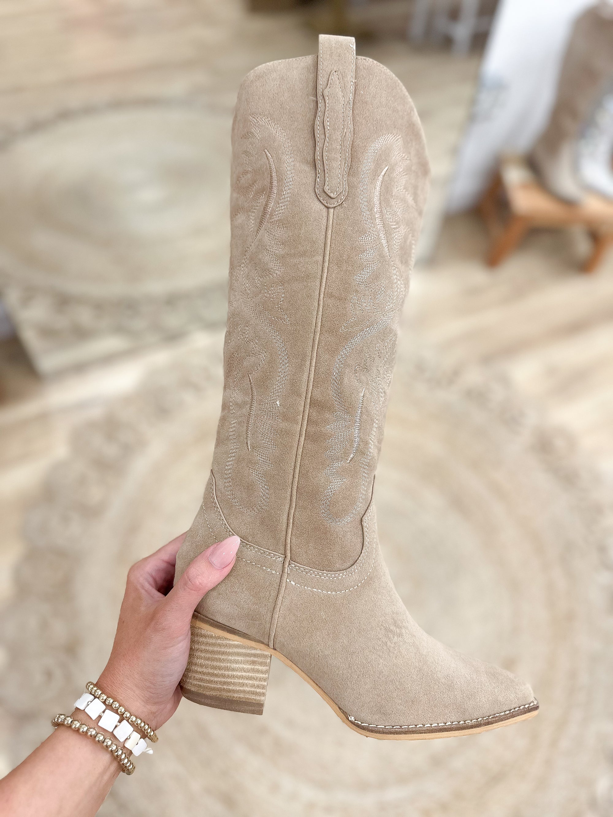 The Megan Boots - Taupe