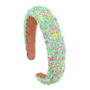 All Things Confetti Headband - Green