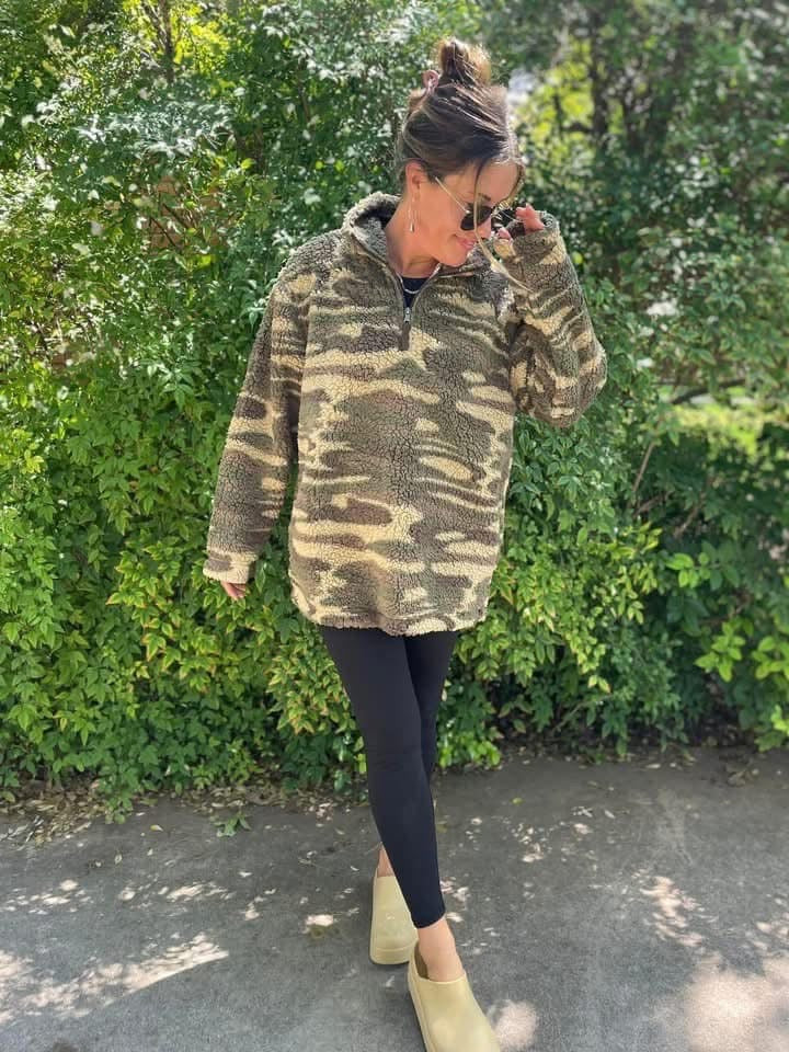 Camo Teddy Pullover