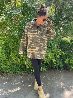 Camo Teddy Pullover