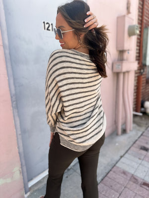 She Will Be Loved Waffle Knit Sweater - Natural