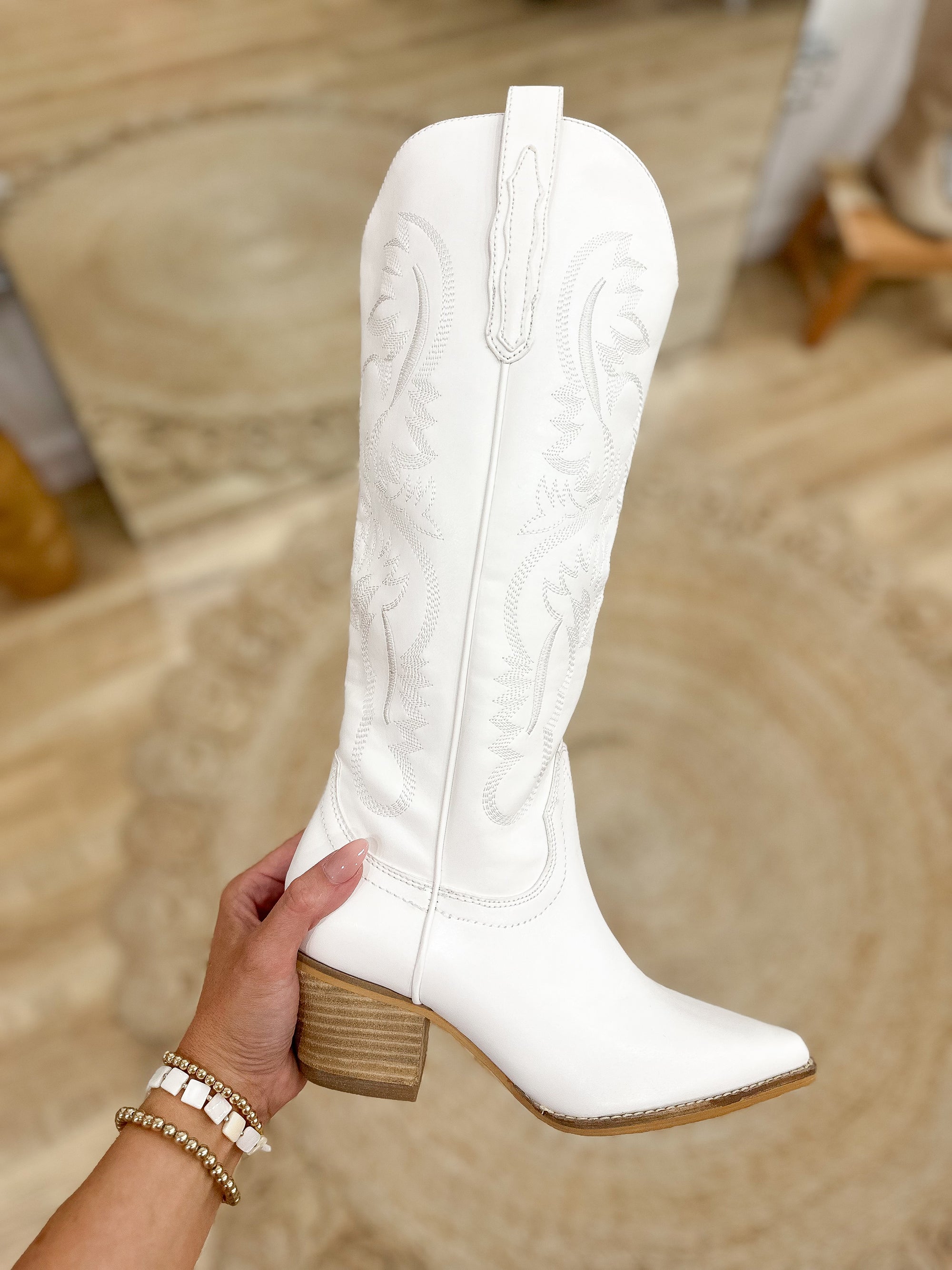 The Megan Boots - White