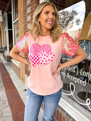 Lover Girl Sequin Sleeve Top