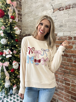 Jingle Bows Fleece Sweater