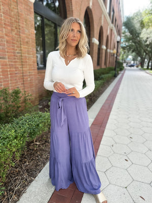 Just So You Know Wide Leg Pants - Denim