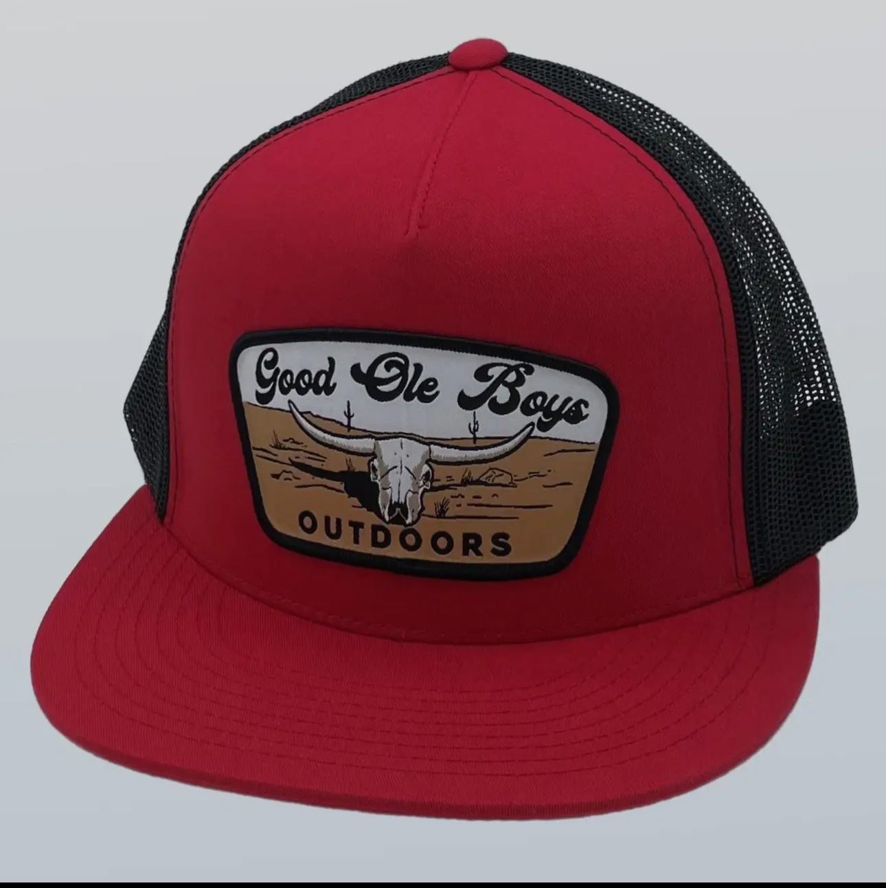 GOB Cattle Skull Patch Men's Hat - Red/Black