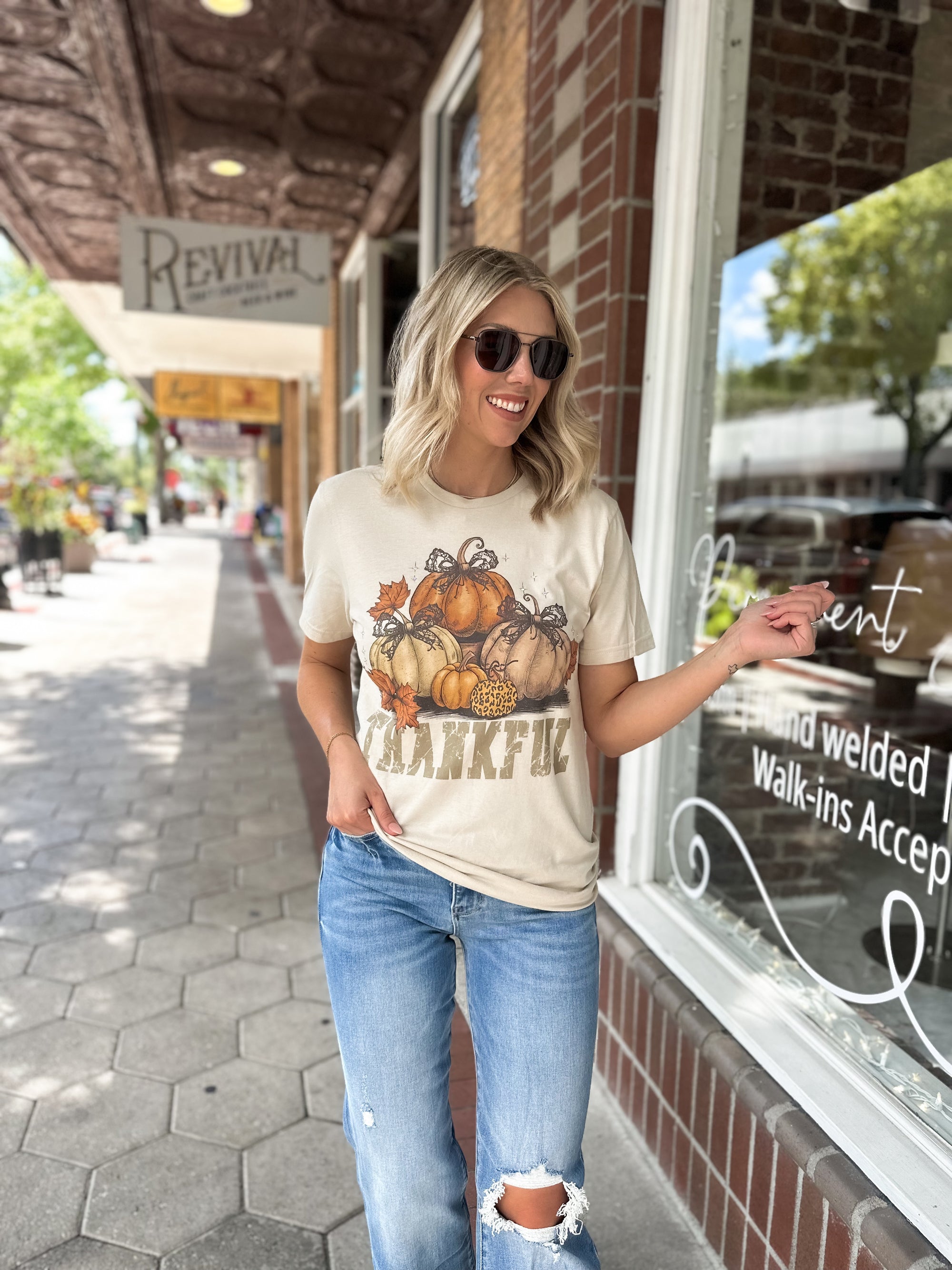 Thankful Pumpkin Tee w/ Bling