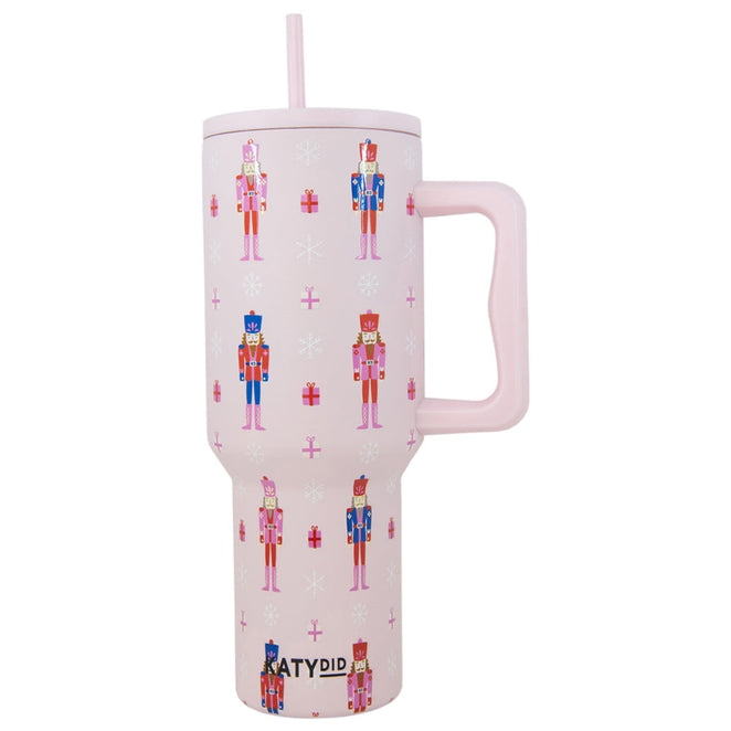 Nutcracker Christmas Insulated Tumbler Cup w/ Handle