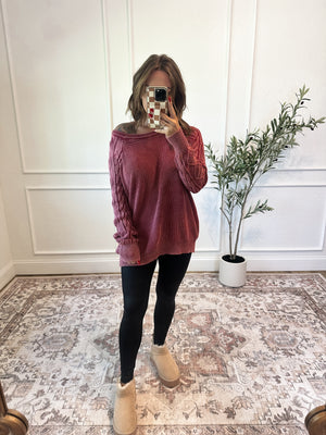 Dare To Dream Crewneck Sweater - Wine