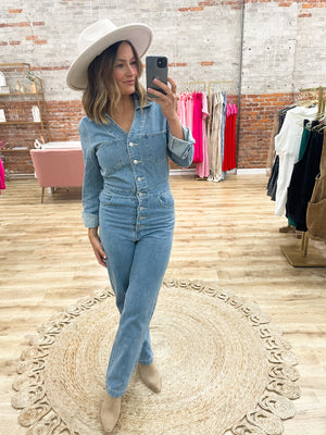 Staring At The Sun Denim Jumpsuit