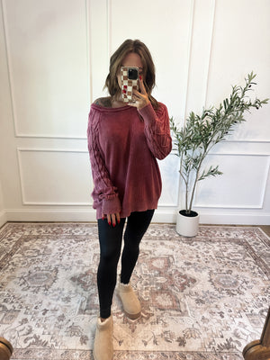 Dare To Dream Crewneck Sweater - Wine