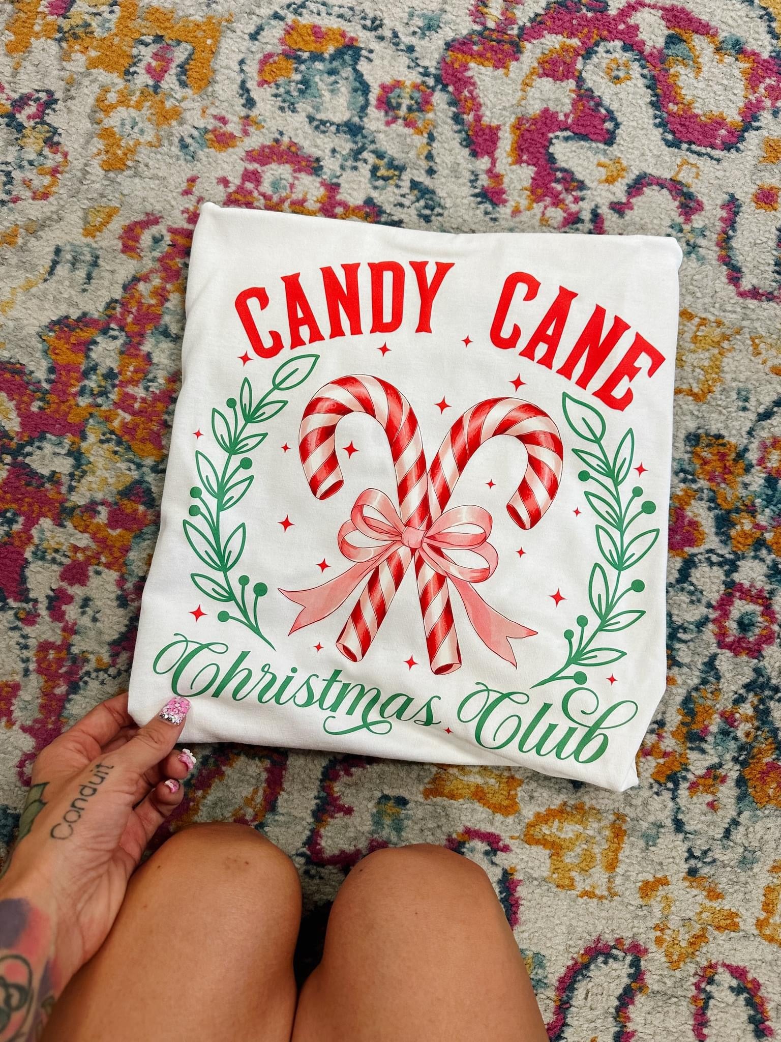 Candy Cane Christmas Club Tee - PREORDER