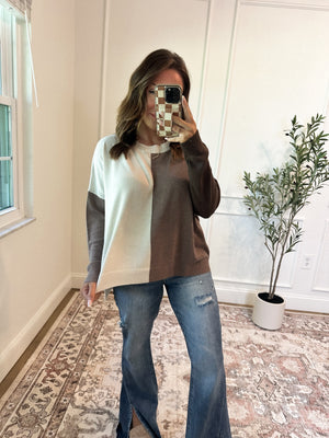 Time To Thrive Colorblock Sweater