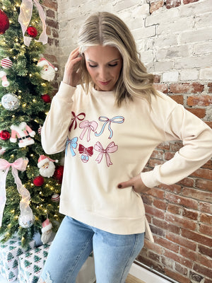 Jingle Bows Fleece Sweater