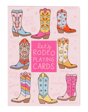 Let's Rodeo Western Cowgirl Boots Deck of Playing Cards