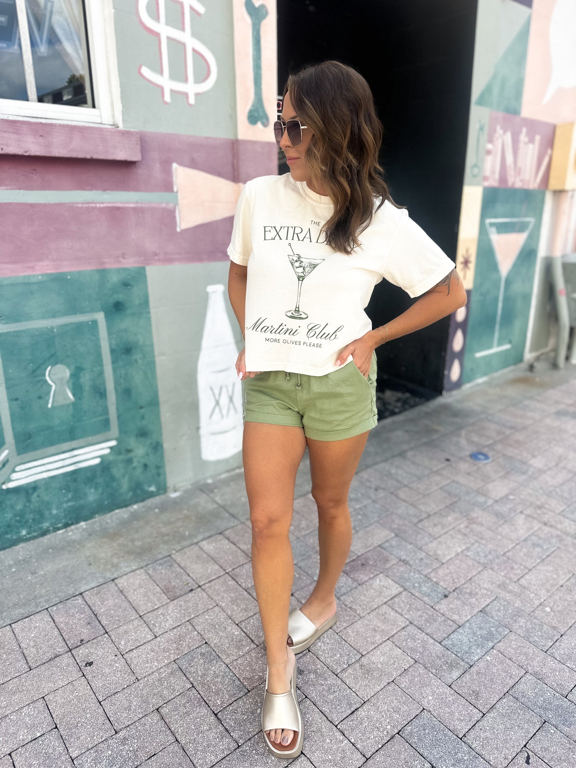 Extra Dirty Martini Cropped Tee