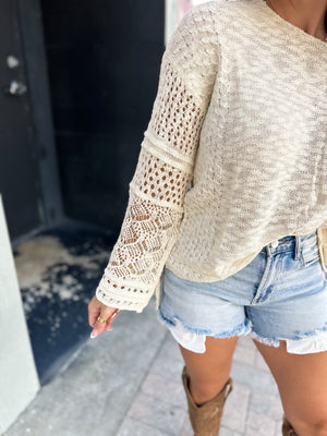 More Than A Feeling Bell Sleeve Knit Top