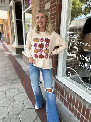 Pumpkins & Florals Pullover