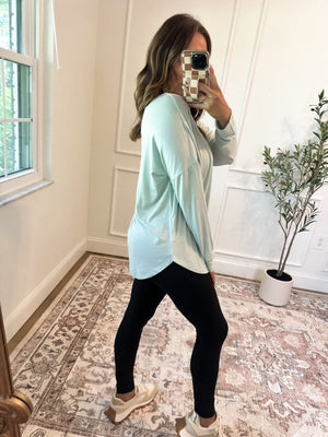 Make Your Mark Long Sleeve Top - Mint