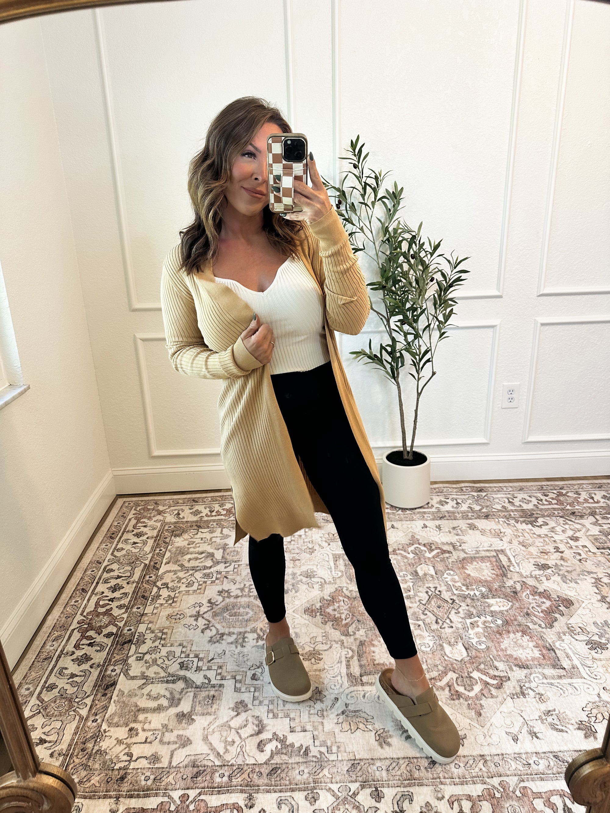 Fashionably Late Duster Cardigan - Mustard