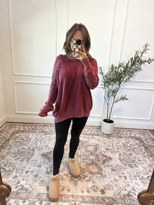 Dare To Dream Crewneck Sweater - Wine