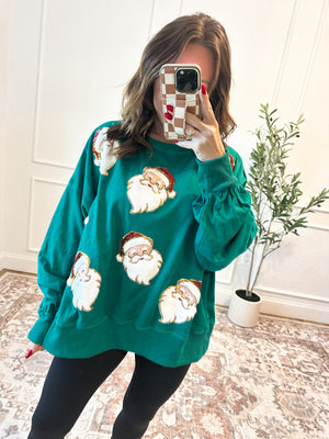 Jolly Ole St. Nick Embroidered Pullover