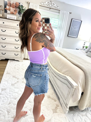 Something About Her Ribbed Cami Top - Purple