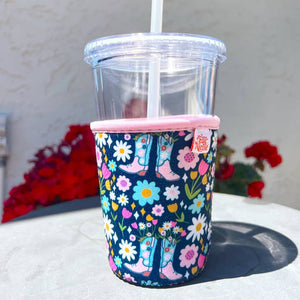 Iced Coffee Cup Cover - Boots & Bouquets