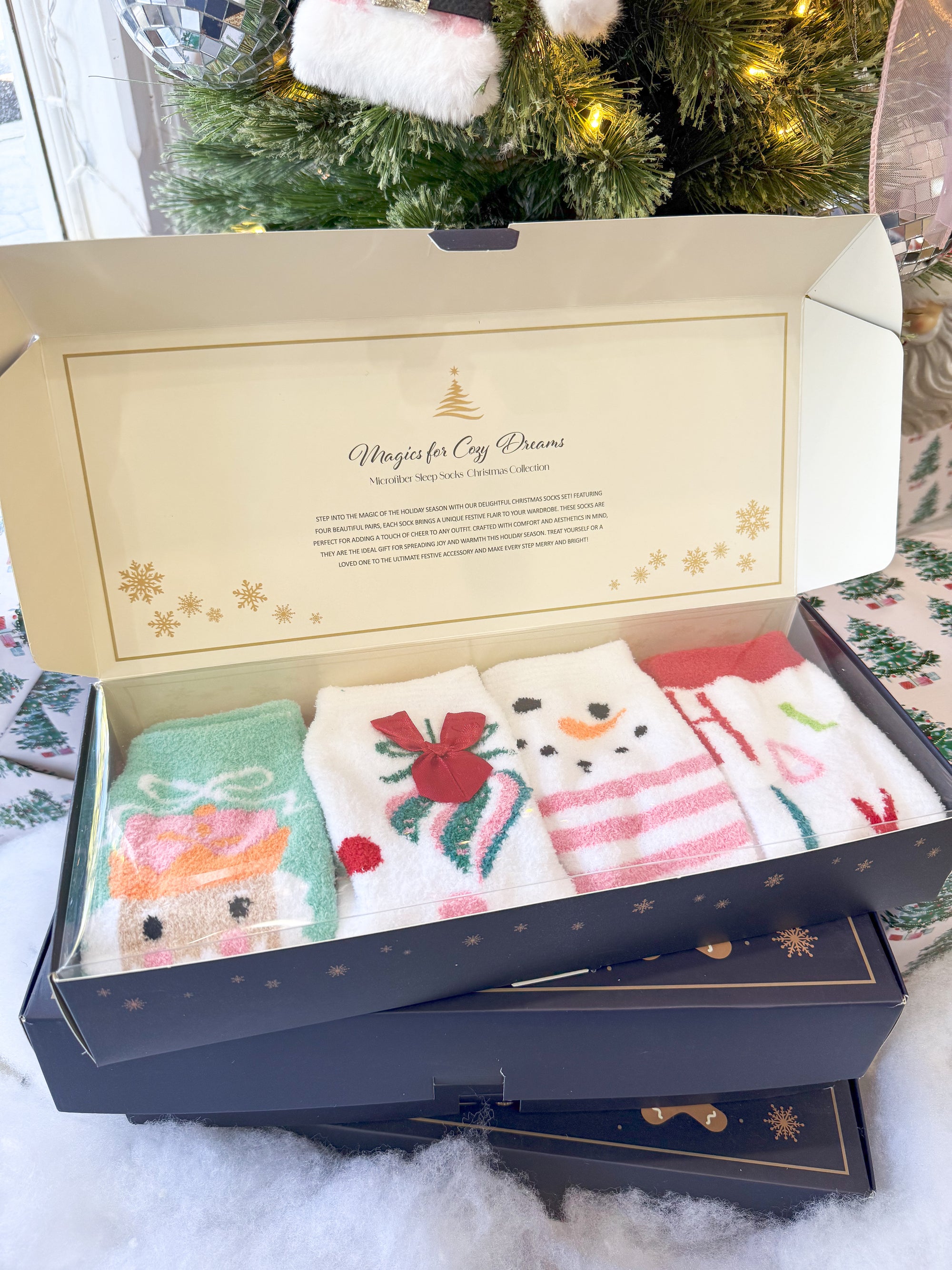 Christmas Cozy Knit Sock Gift Set - Nutcracker