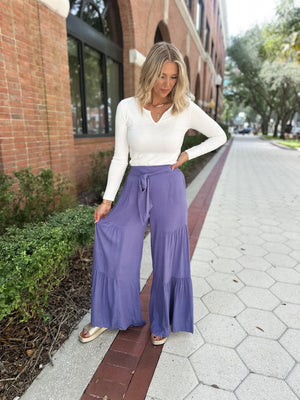 Just So You Know Wide Leg Pants - Denim