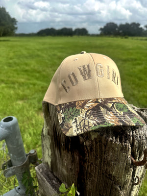 Cowgirl Two Toned Camo Hat