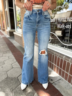 Mila Super High Rise 70's Inspired Flare Jeans