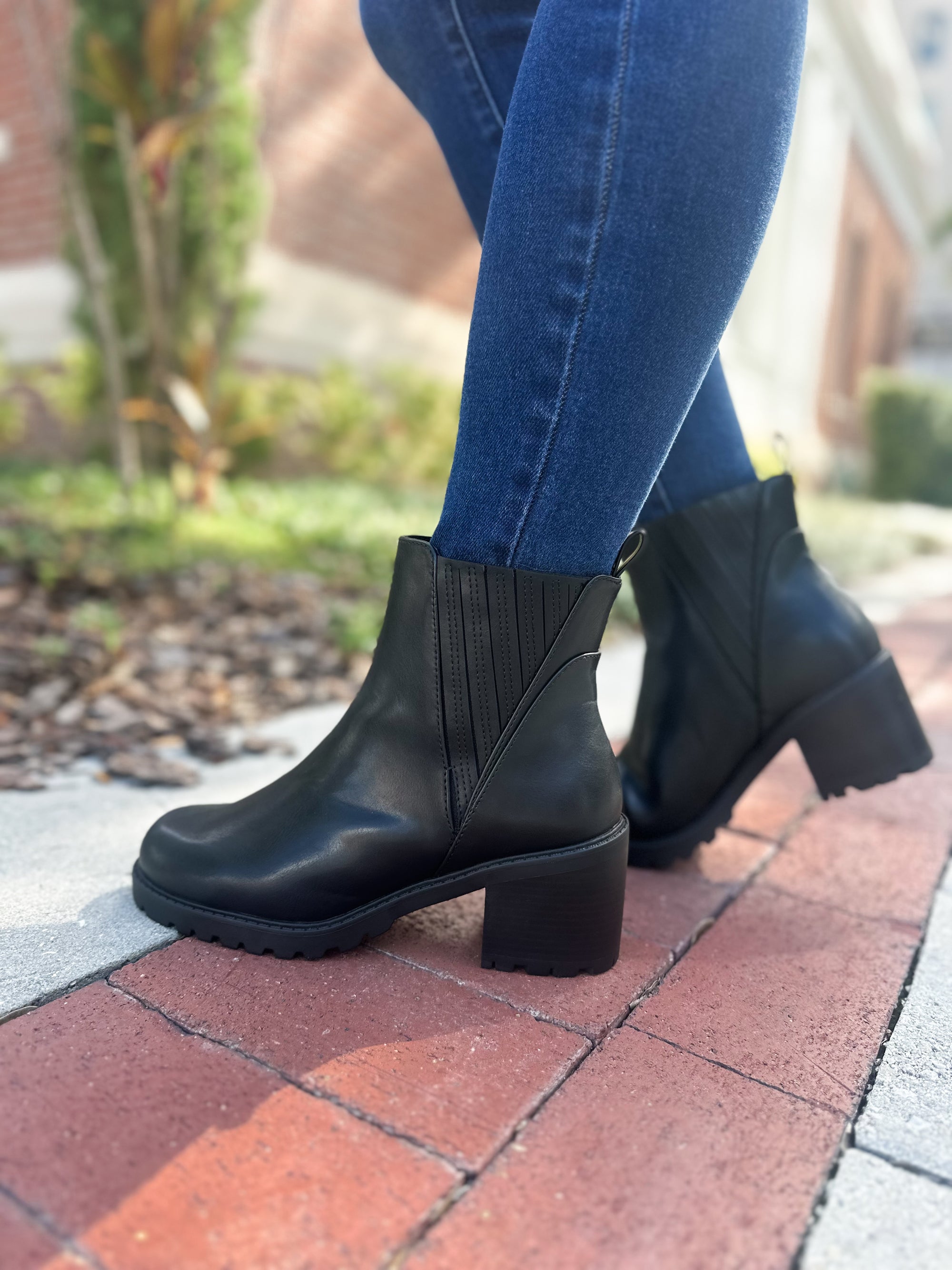 Becca Slip On Booties - Black