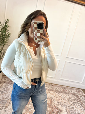 More Than Enough Puffer Vest - Ivory