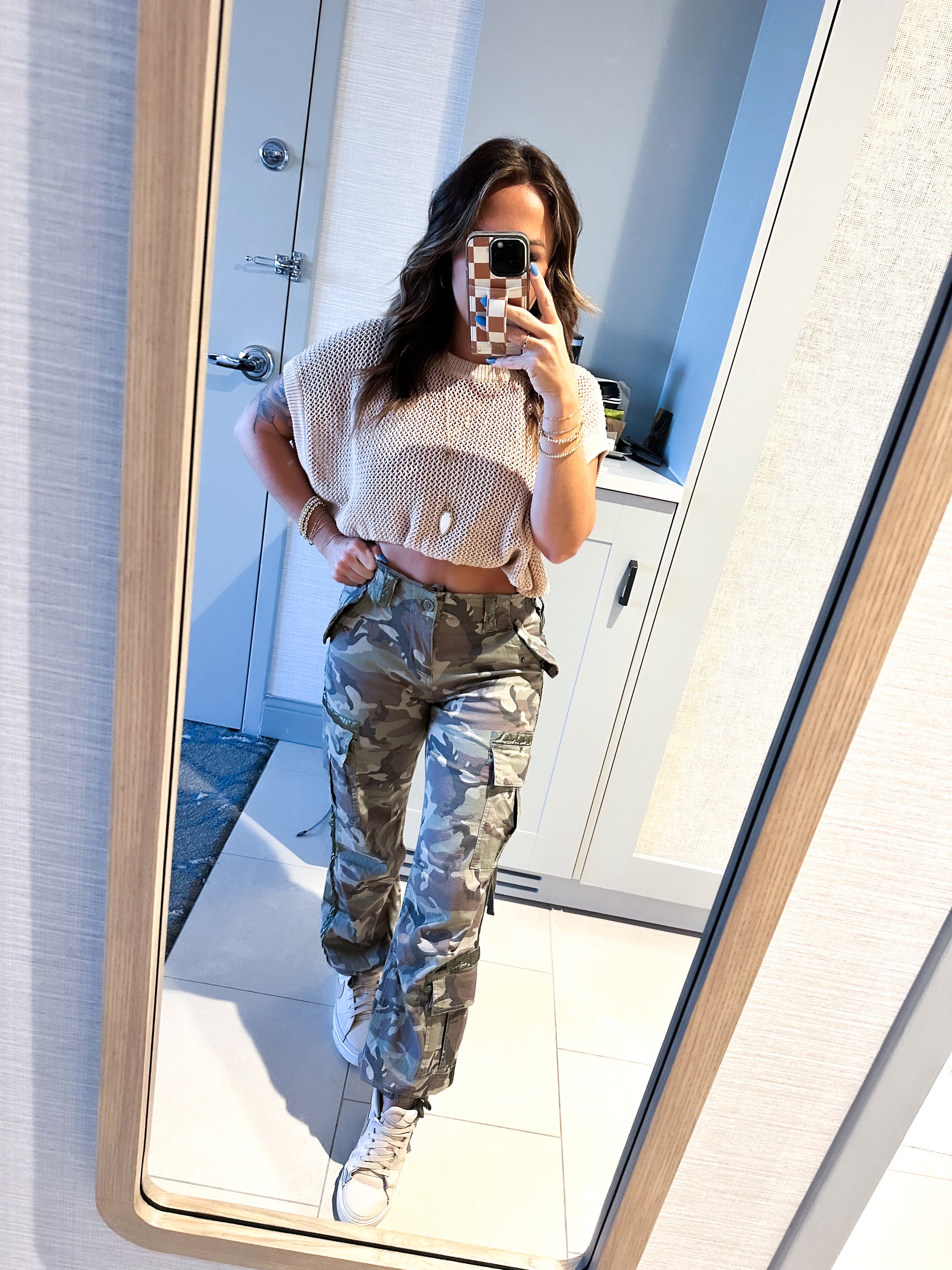 Captain Mid Rise Camo Cargo Pants