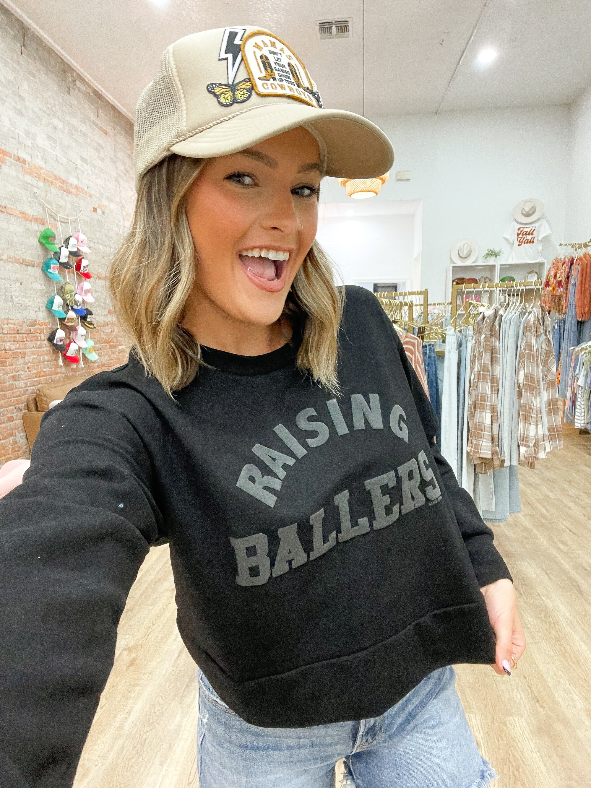 Raising Ballers Cropped Pullover