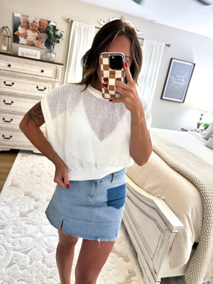 Down Bad Crochet Cropped Top