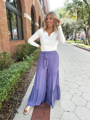 Just So You Know Wide Leg Pants - Denim