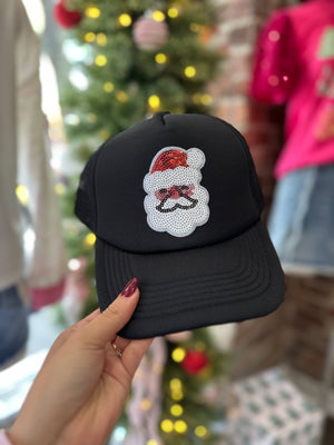 Sparkle Santa Sequin Trucker Hat