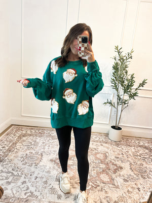 Jolly Ole St. Nick Embroidered Pullover