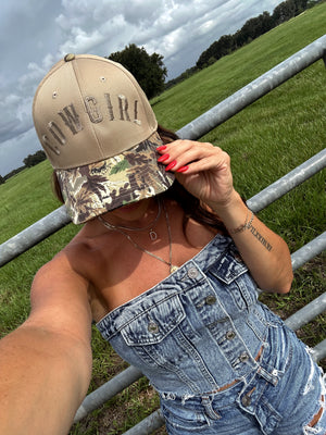 Cowgirl Two Toned Camo Hat