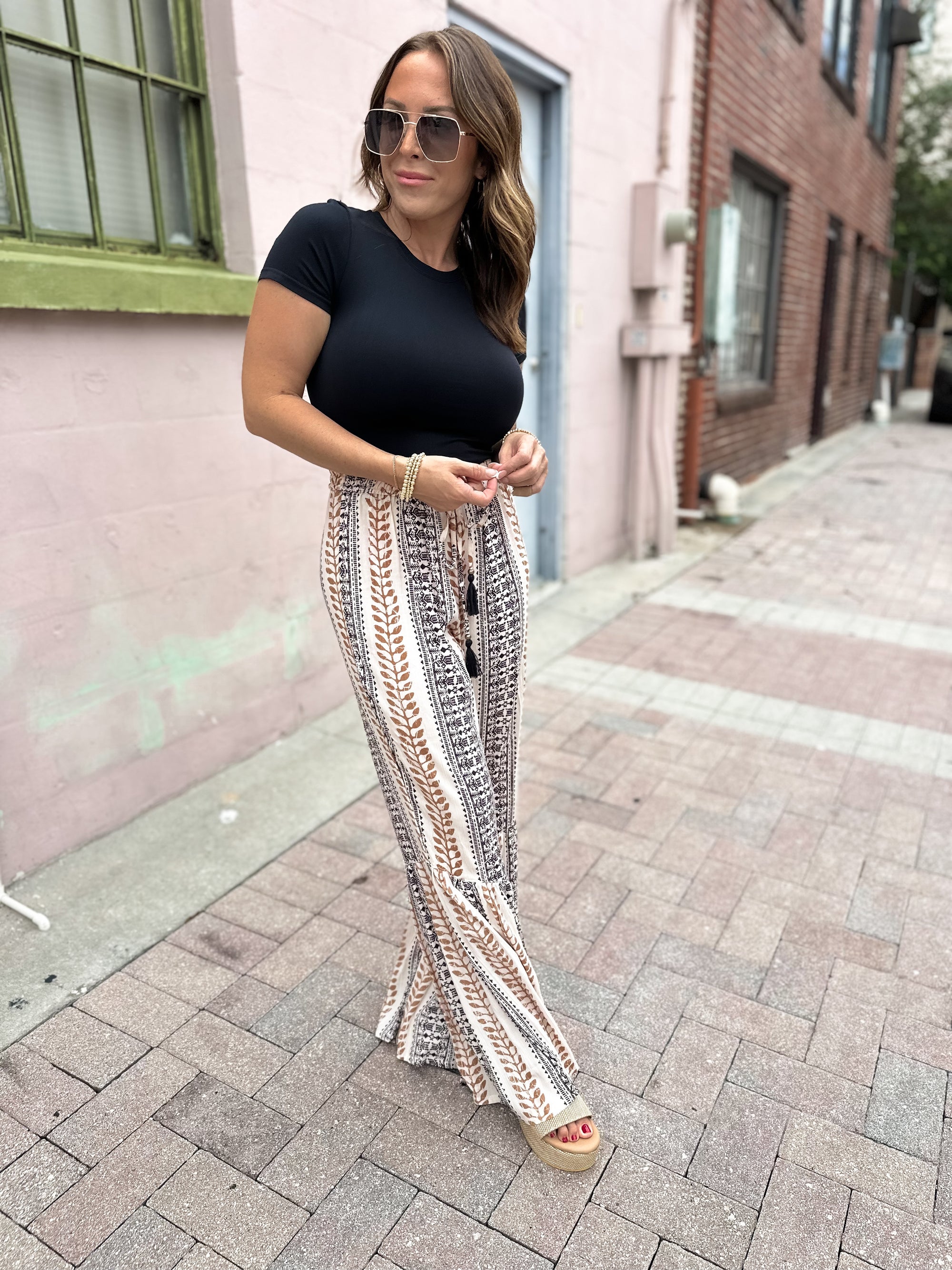 Take The High Road Flare Pants - Ivory