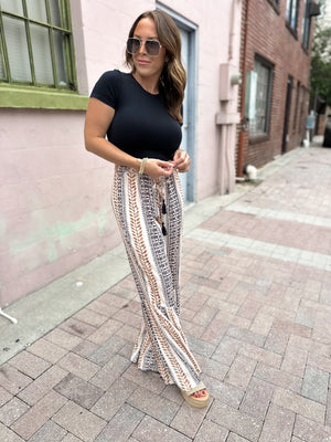 Take The High Road Flare Pants - Ivory